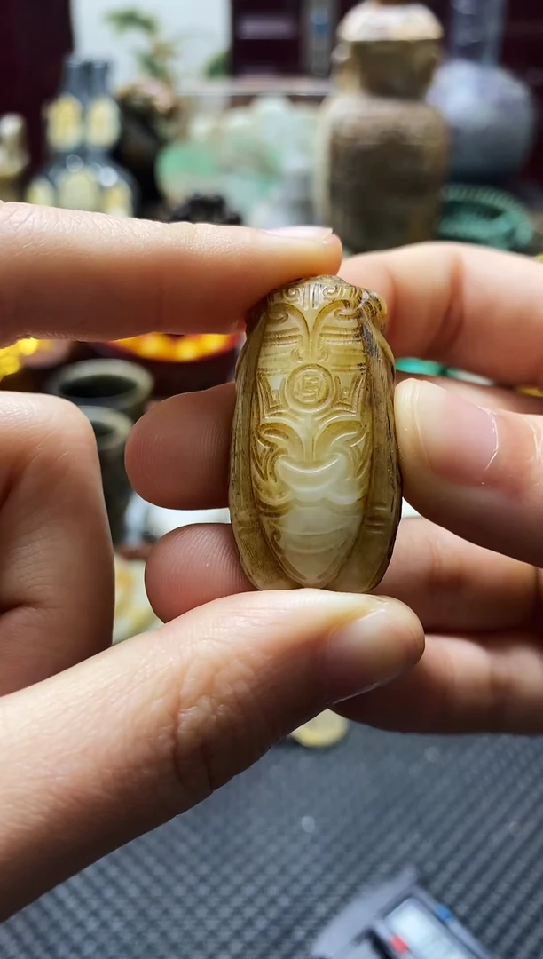 未镶嵌和田玉挂件蝉