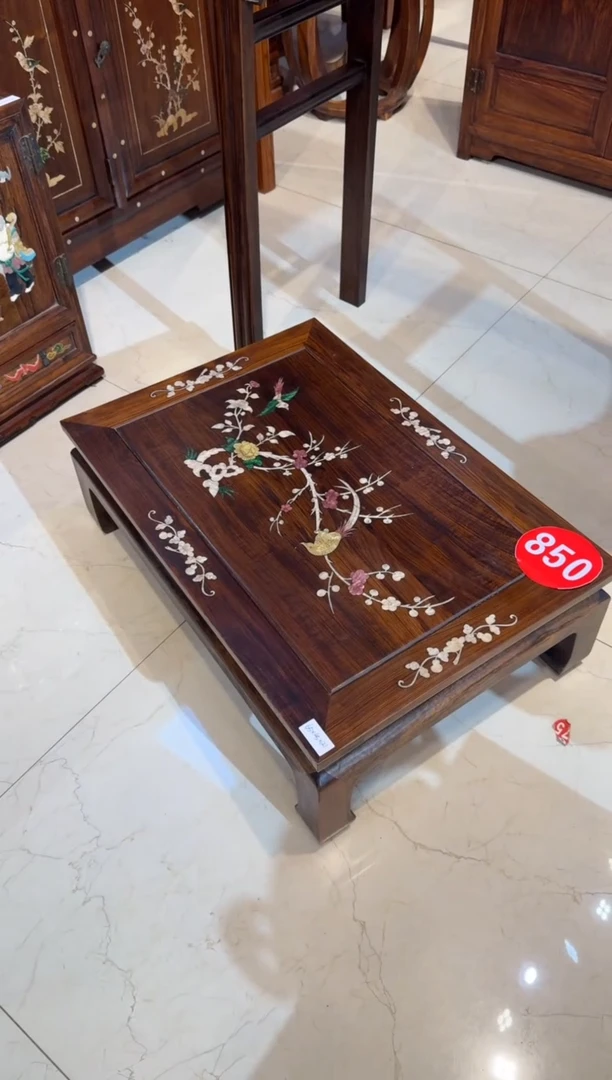 木木头款康**子海黄镶嵌长炕桌980