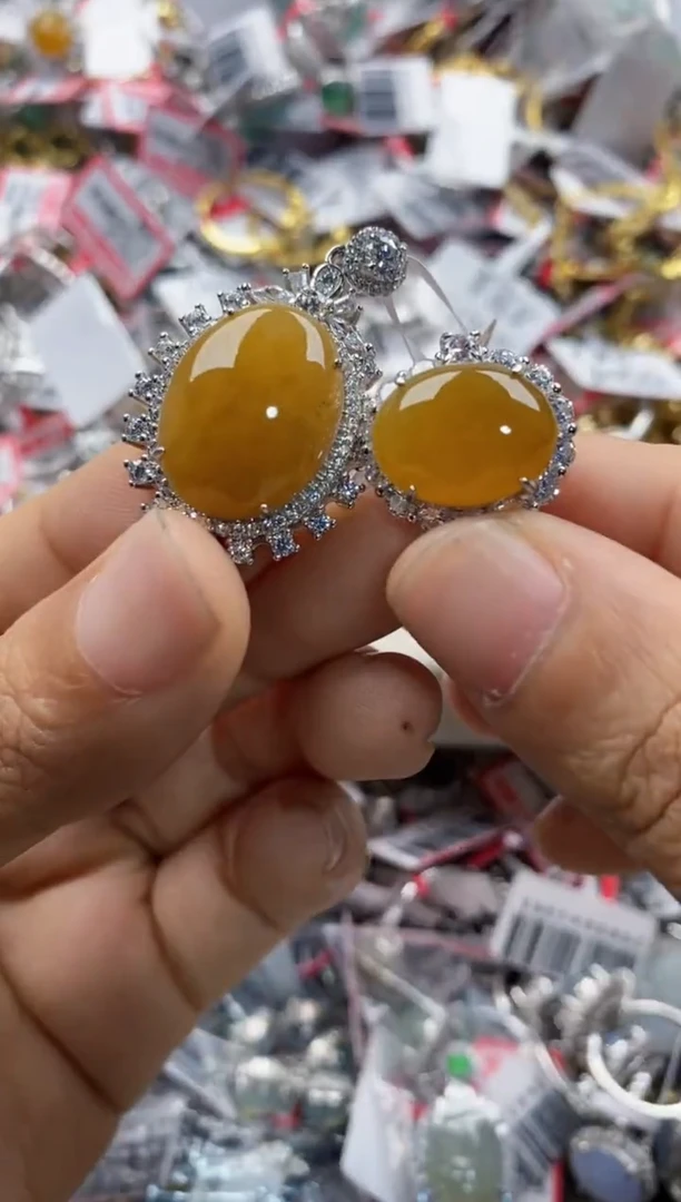 银S925镶嵌戒指翡翠444                   4