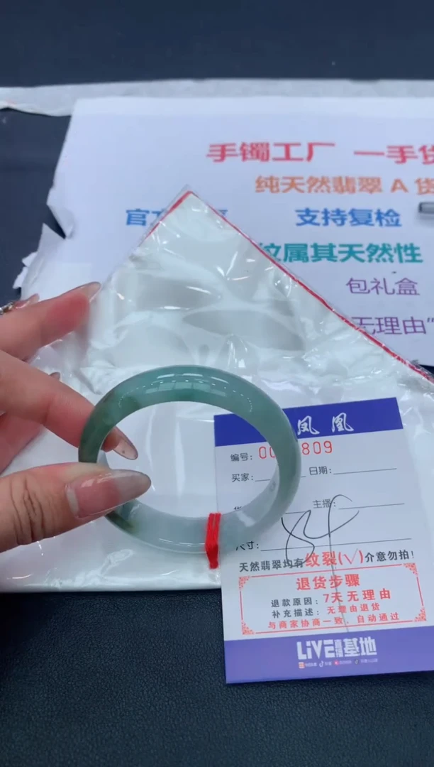 【闪购商品】翡翠手镯未镶嵌天然A货翡翠手镯-171