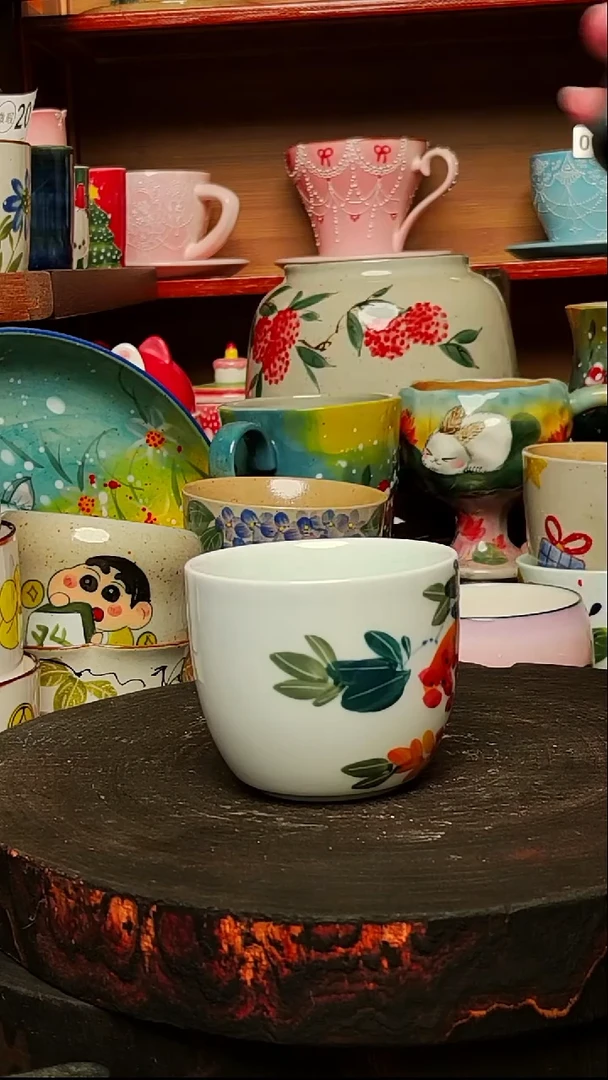 摆件陶景德镇创意手绘高温陶瓷有瑕