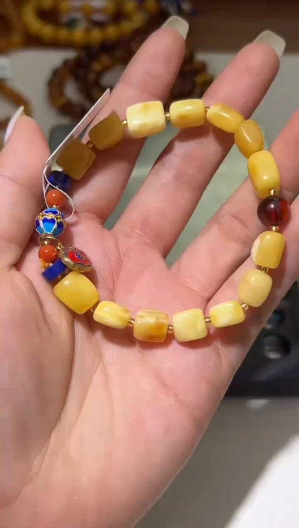 裸石琥珀未镶嵌蜜蜡手串