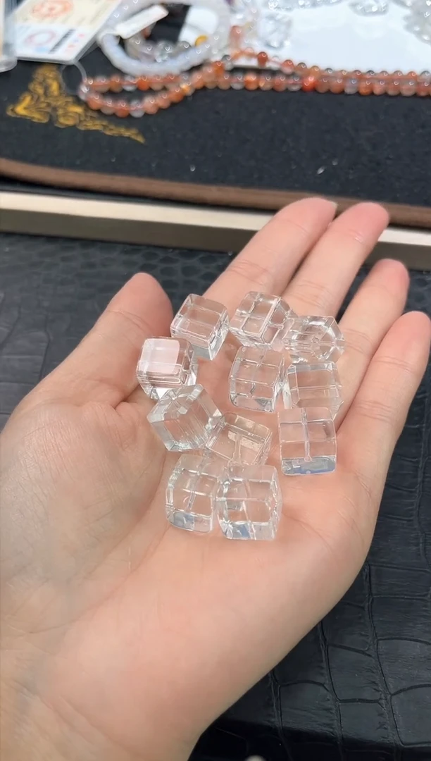 未镶嵌手链水晶18号利姆利亚白水晶方糖单颗配件12+mm
