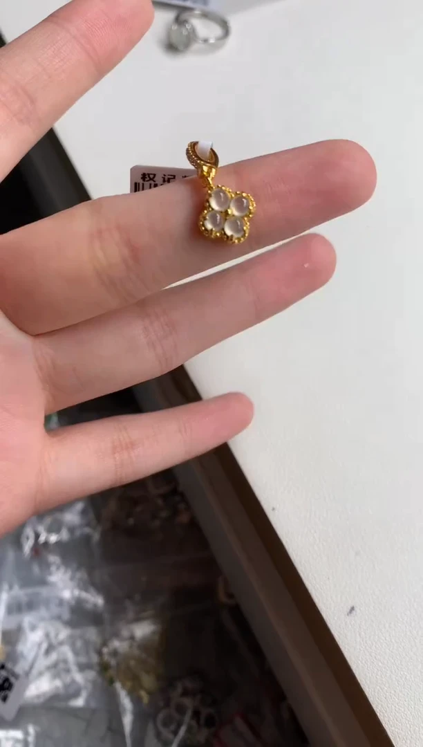 银S925镶嵌戒指翡翠吊坠13