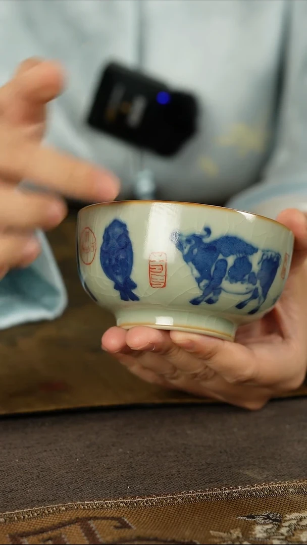 晓*善窑厂汝窑主人杯