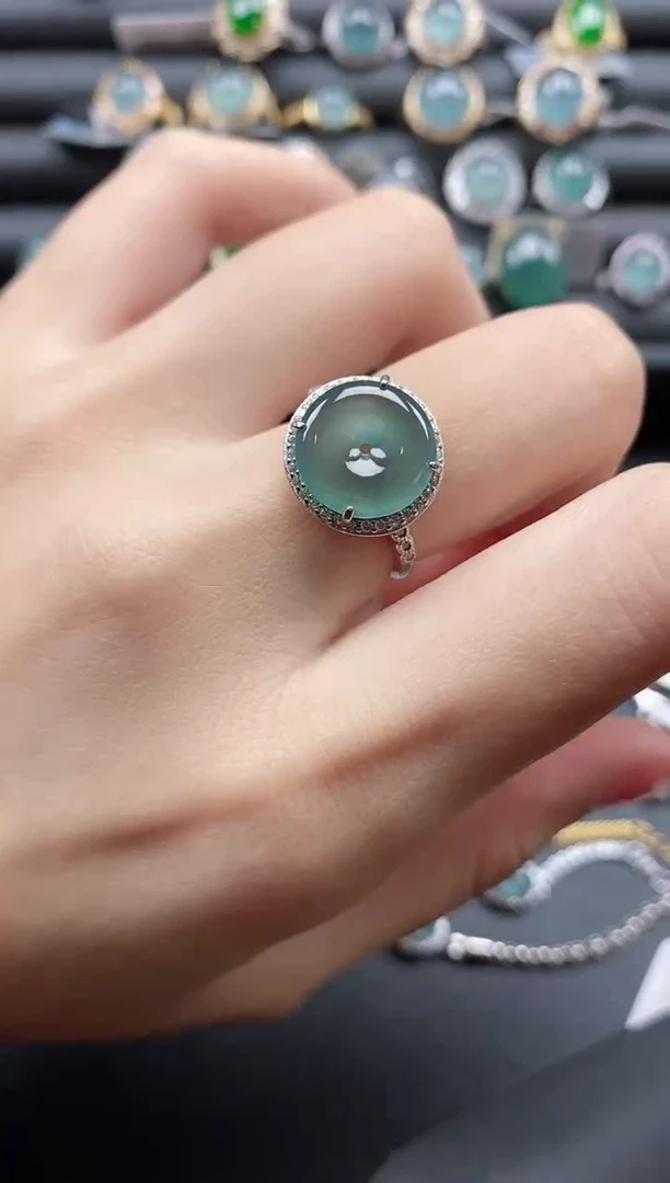 【闪购商品】翡翠戒指银S925镶嵌1111