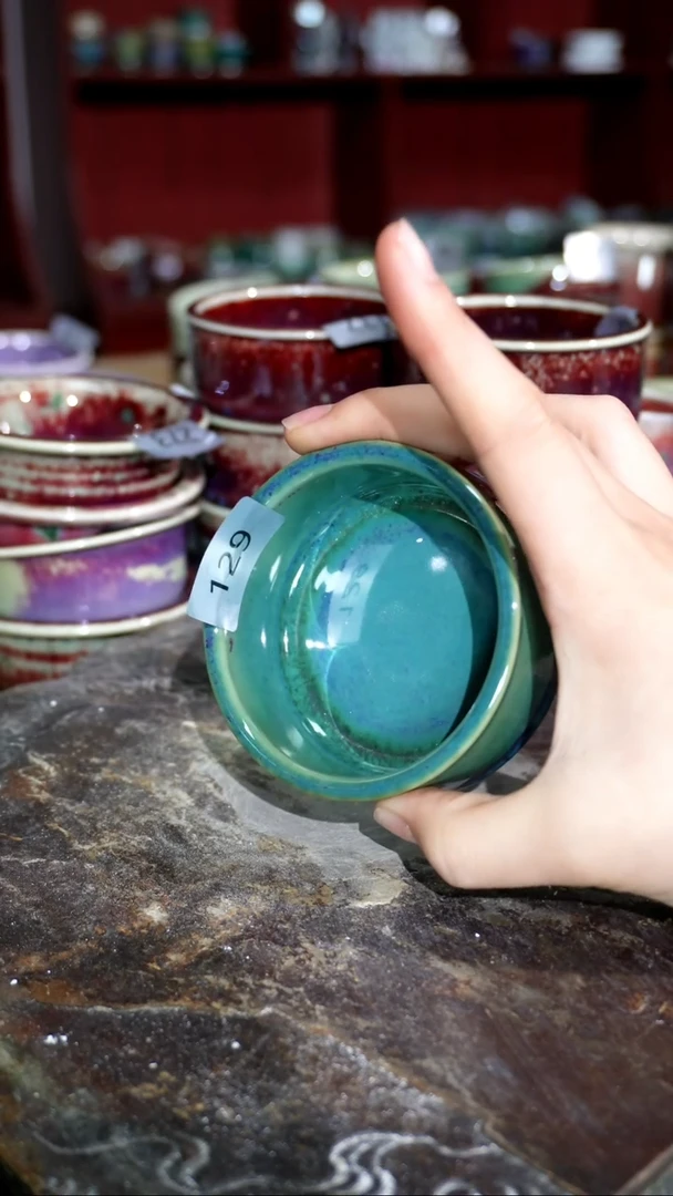 摆件精品窑变钧瓷茶器