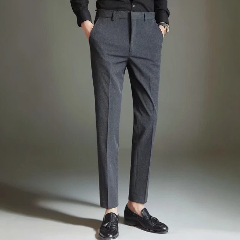 DIIIVERGOM九分裤薄款新商务男士透气休闲裤商务秋冬直筒男士