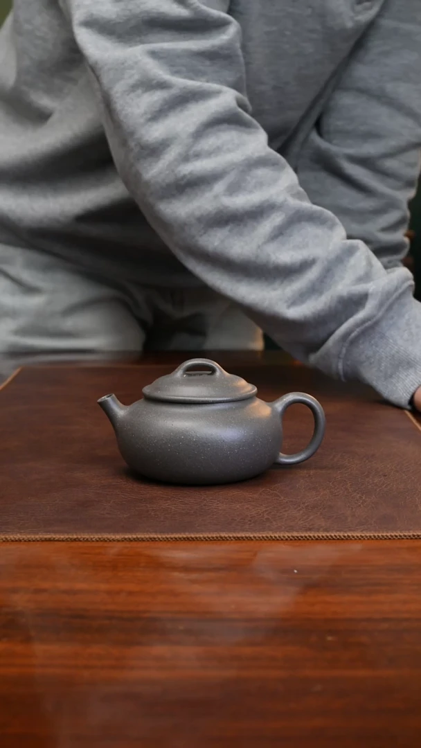 【闪购商品】紫砂茶壶拙鼓天青泥180cc