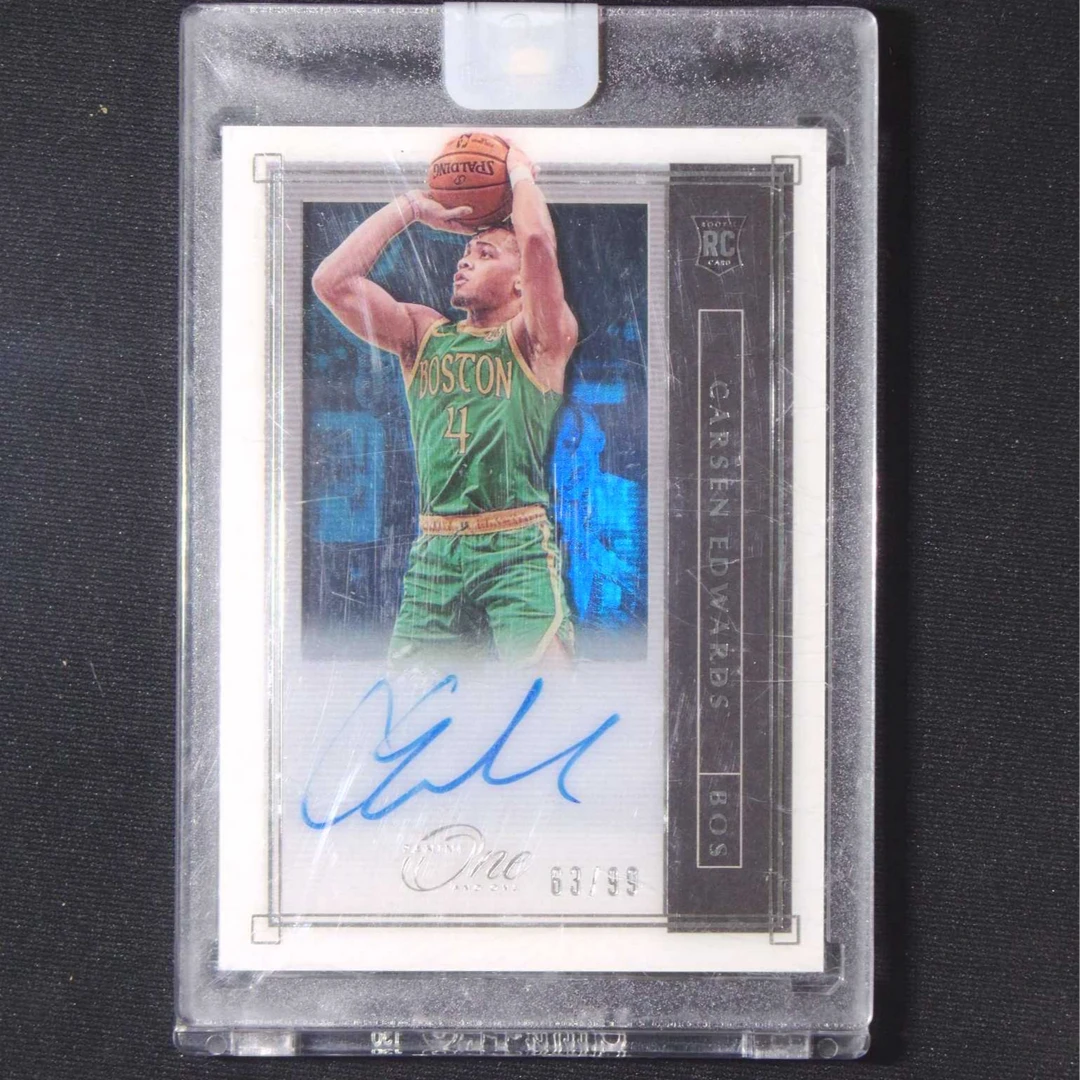 卡森爱德华兹 One 签字 99编 帕尼尼NBA国宝手提签字球星卡