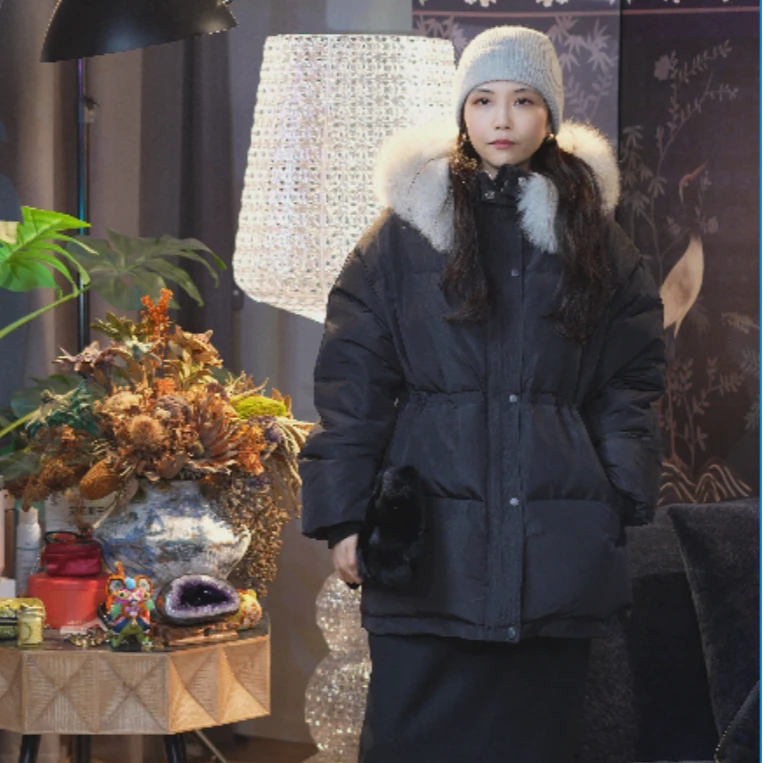 【大鹅暖冬】时尚百搭加厚保暖毛领大鹅中长款外套