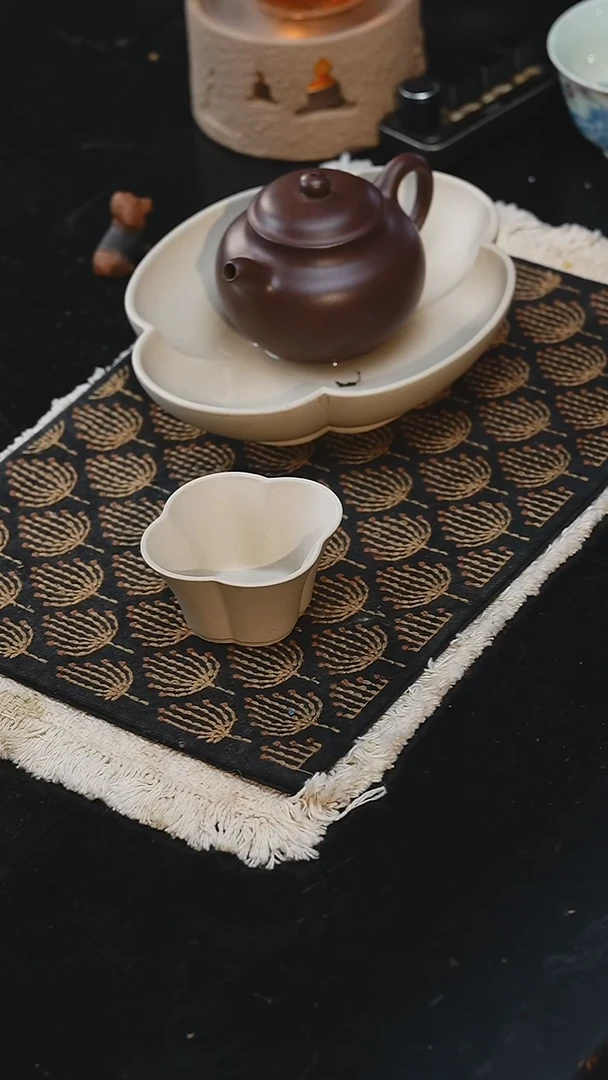 茶壶紫砂海棠被白段