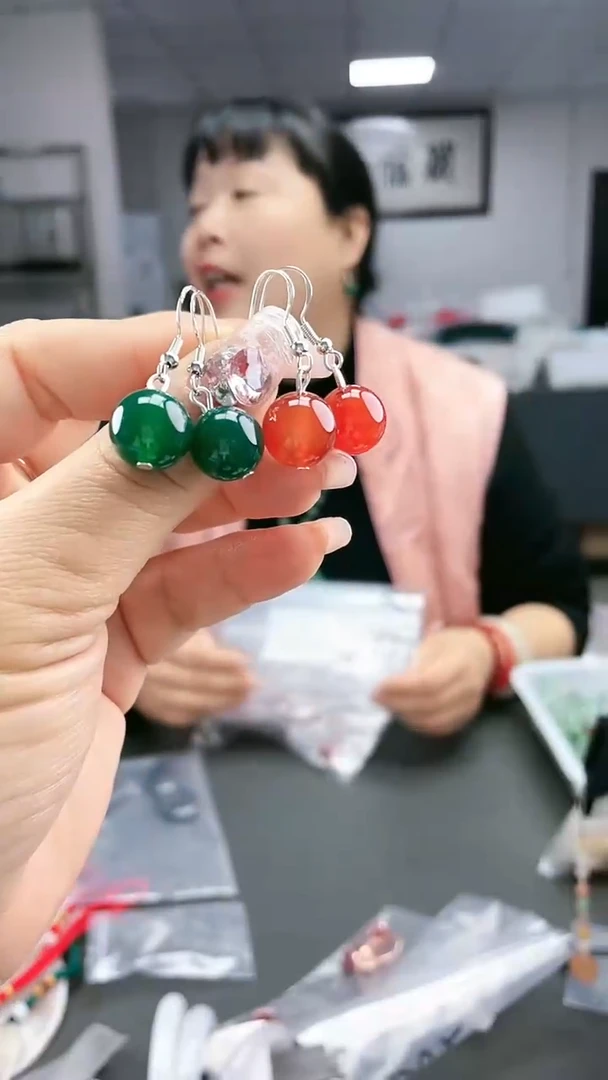 【闪购商品】玛瑙/玉髓2对耳坠合金2