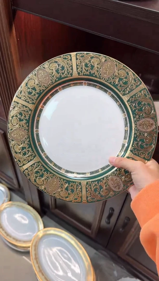 【闪购商品】瓷片10.5寸平盘1个 春节活动福利价