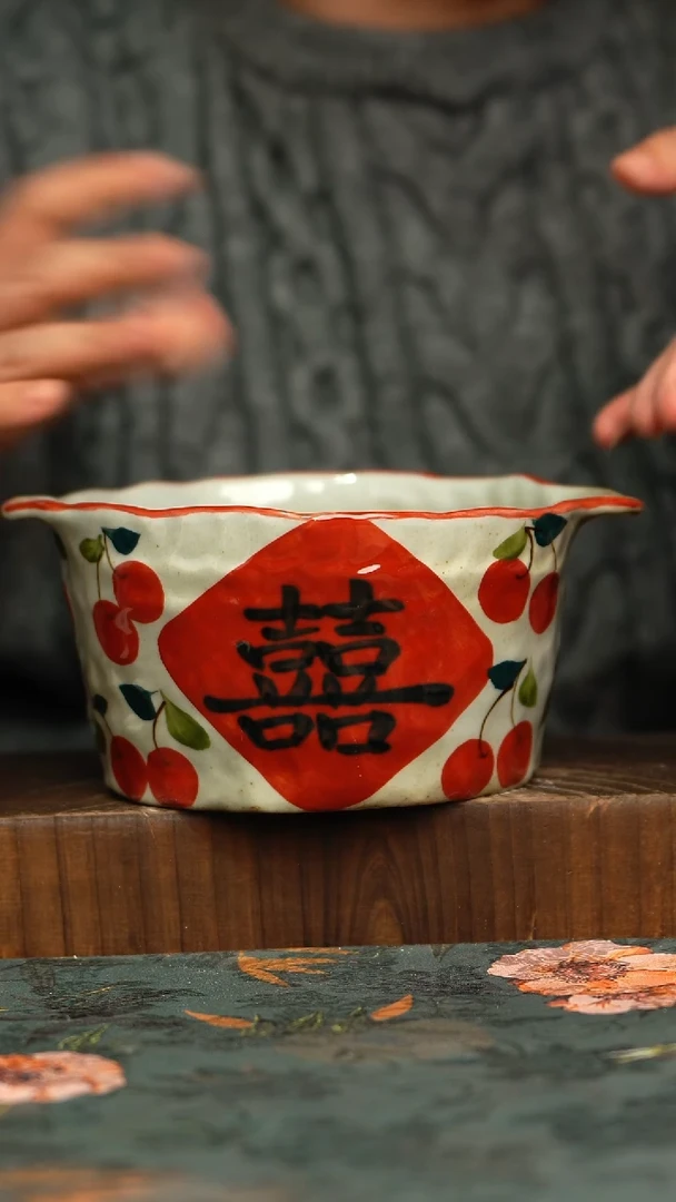 杯釉下彩手工手绘同款陶器