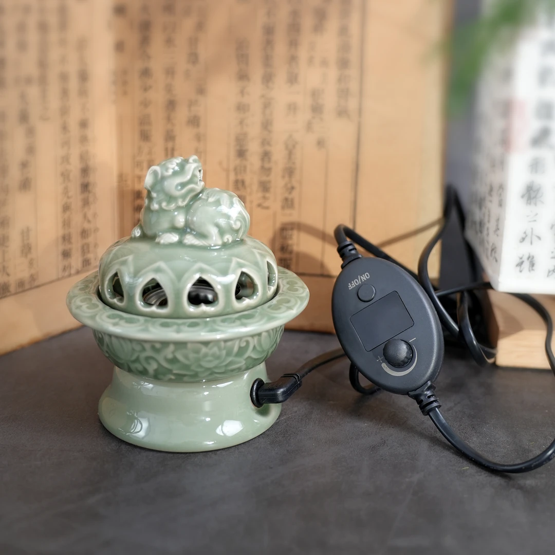 一图狻猊电香薰炉 冷凝香 香丸 扩香熏香器