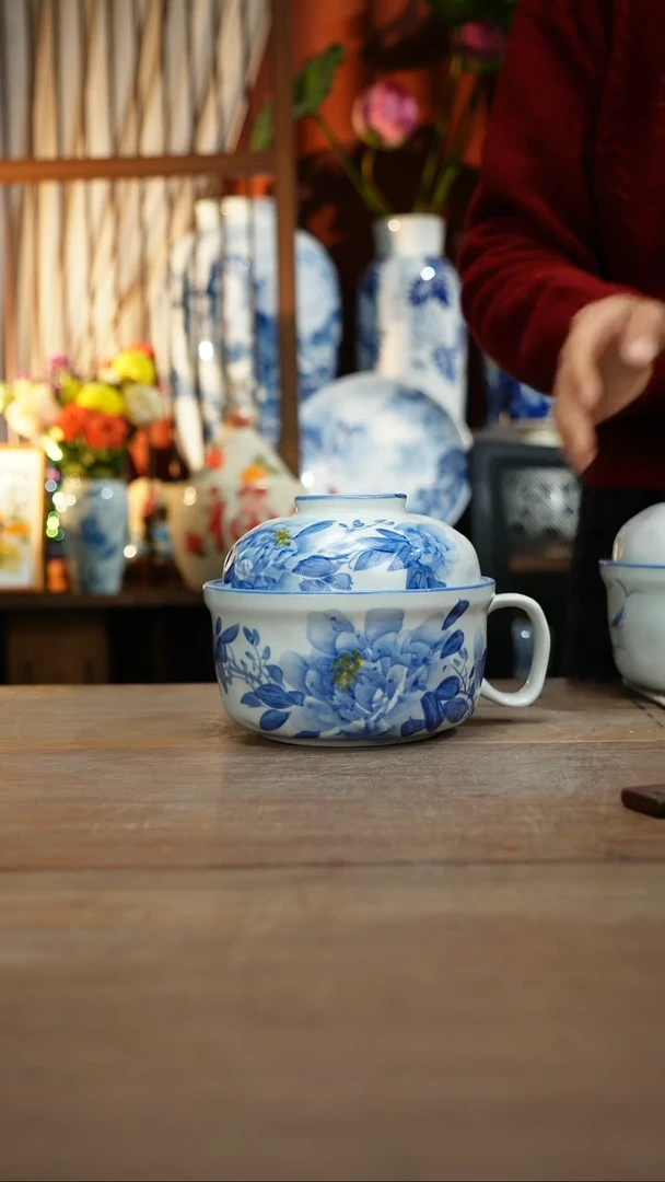 【简家甄选】景德镇设计师釉下手绘陶瓷