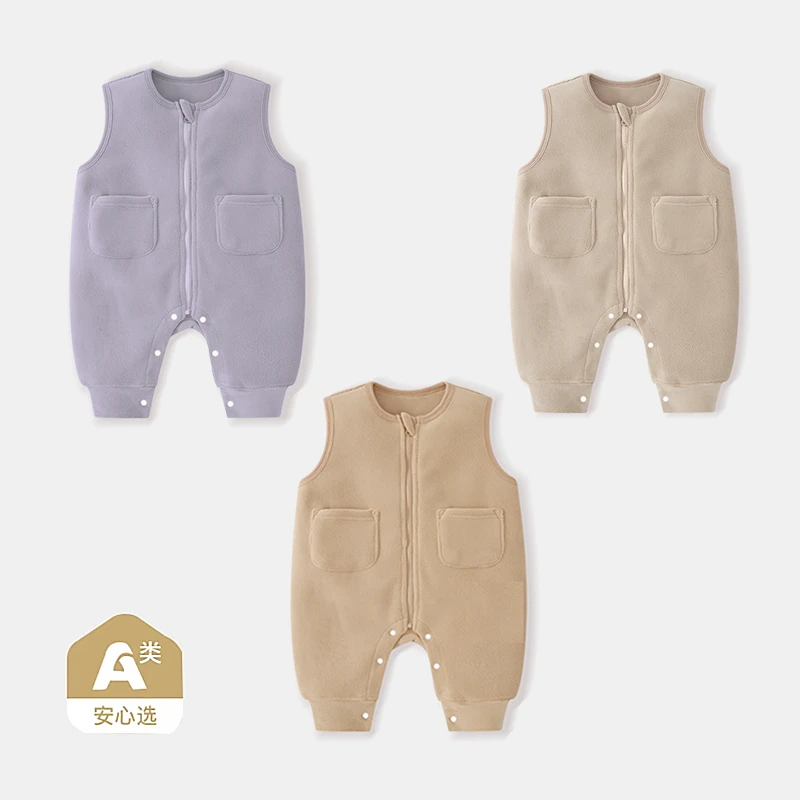 【柏莉绒背带裤】儿童套装衣服男宝宝无袖婴儿外出秋冬背带裤外出服