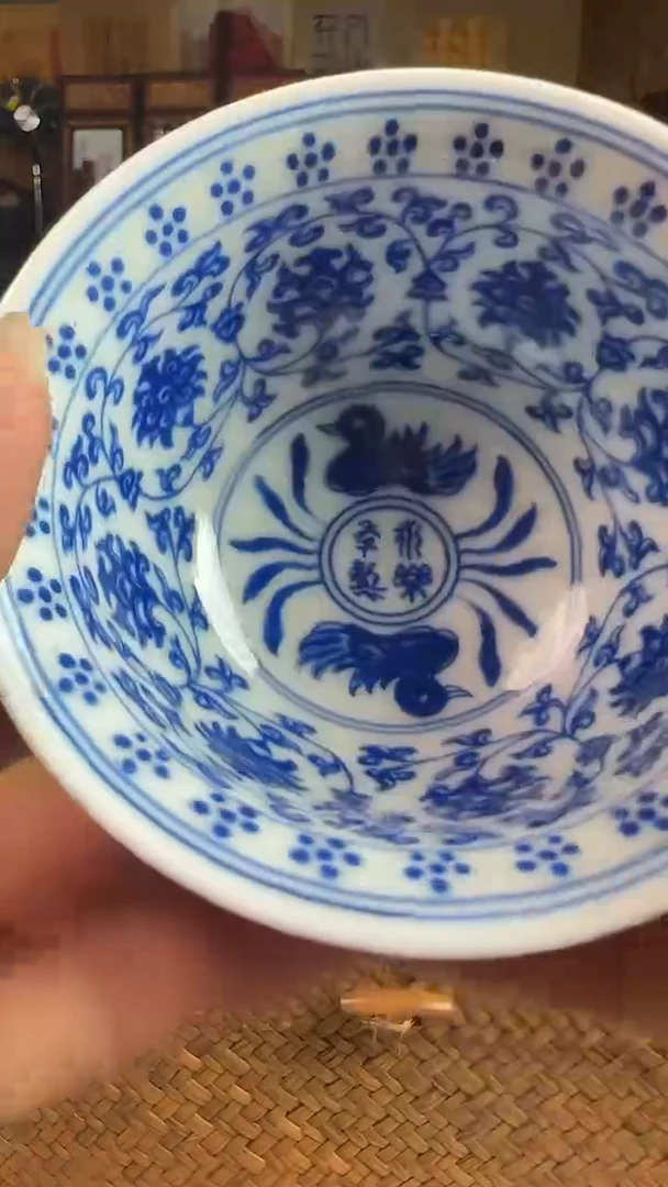 摆件景德镇陶瓷中式摆件杯