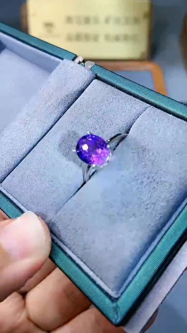【闪购商品】紫晶戒指银S925镶嵌1564