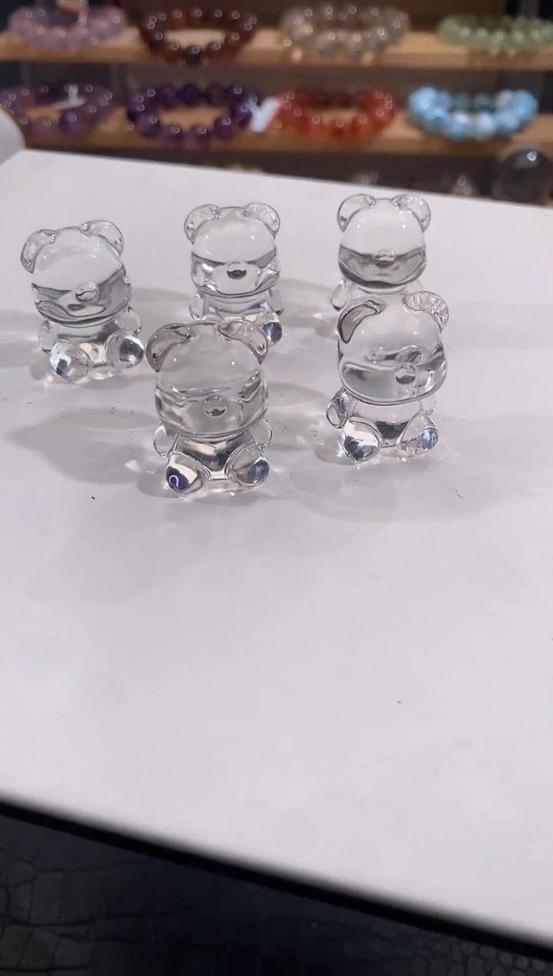 水晶手链未镶嵌白水晶小熊多样性发一
