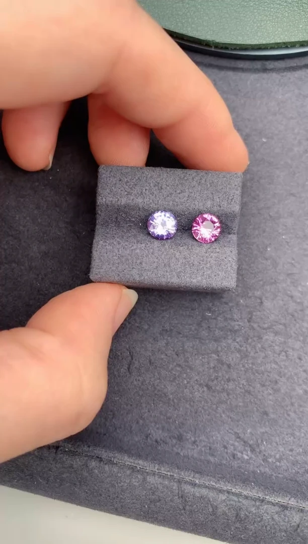 裸石彩色蓝宝石2.1ct 无烧紫蓝宝DA