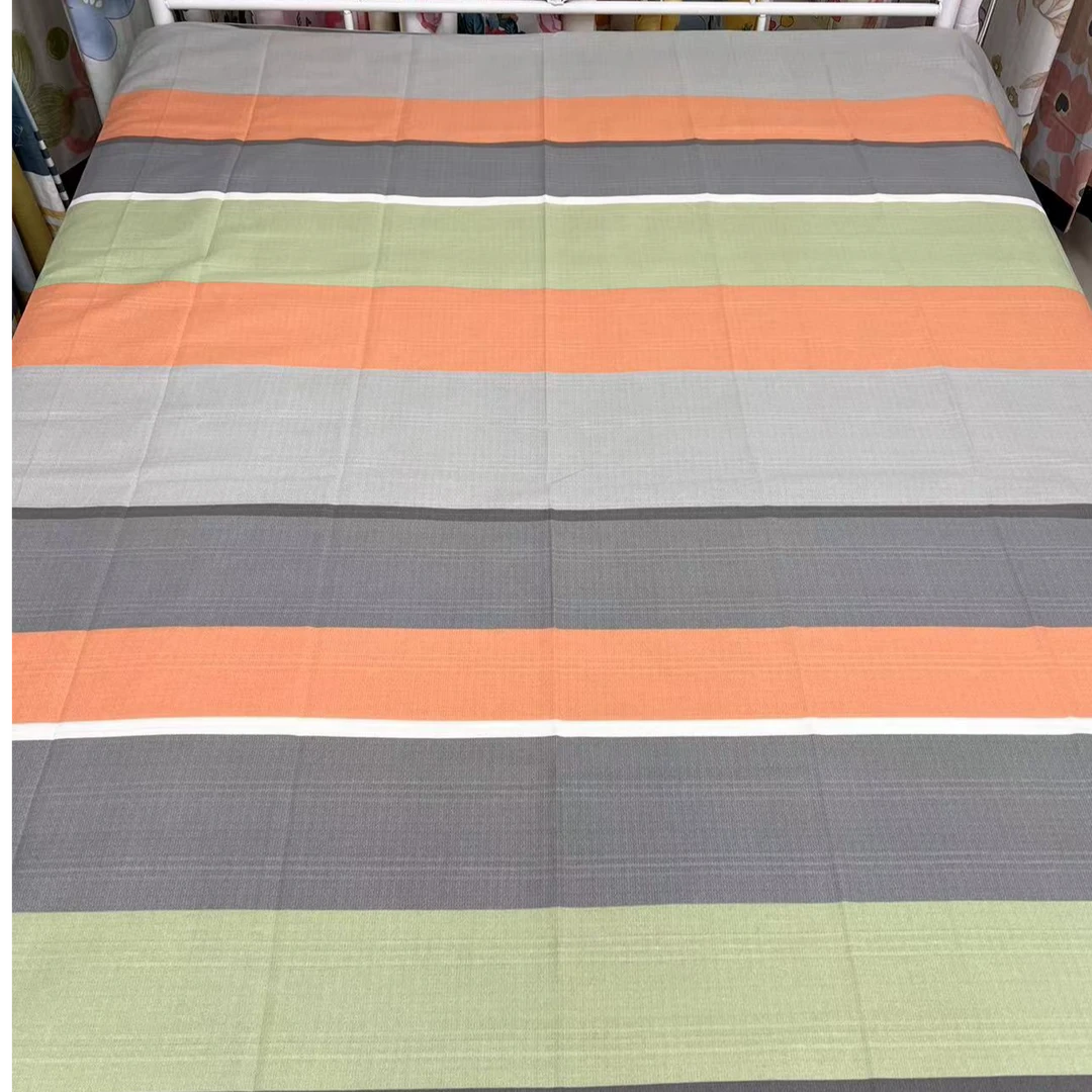 床单[条意淡然]-小粗布细纱 升级版加厚 提花工艺