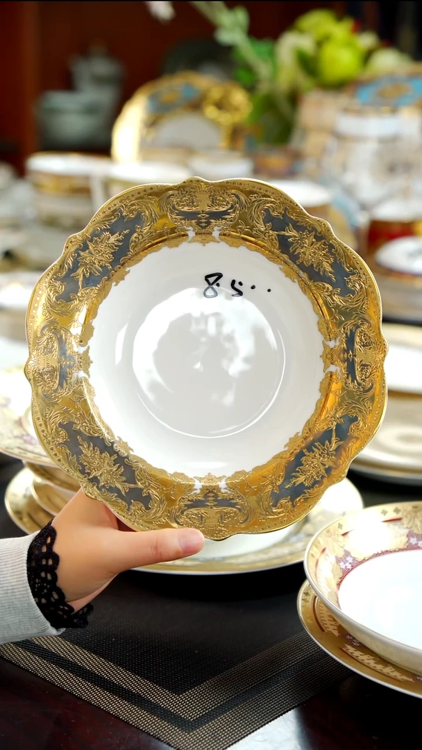 瓷片8.5英寸草帽盘  1个