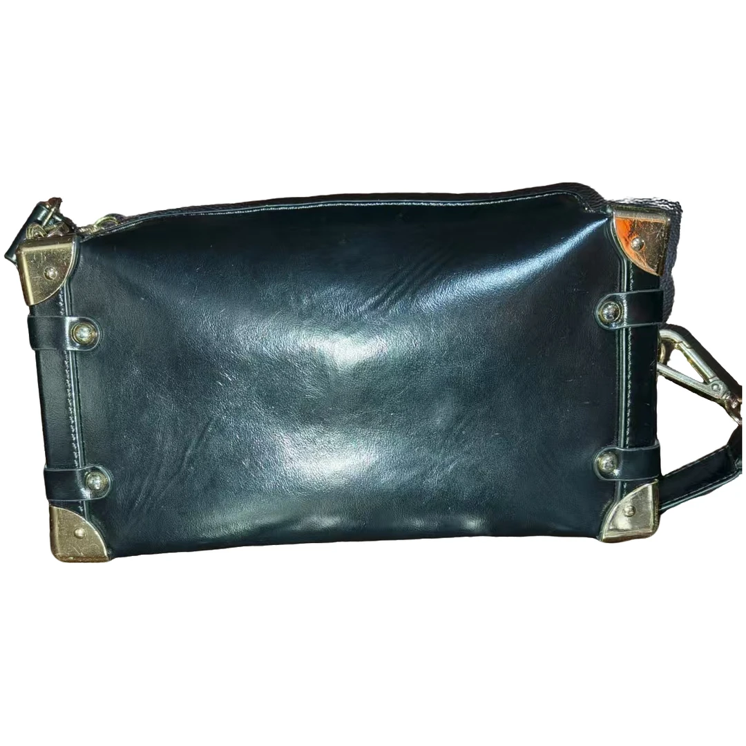 TOLEX2025新款手工时尚百搭女包软黑色24cm