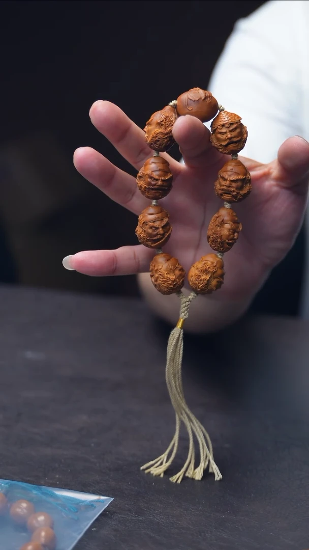 橄榄核手串/手链八大钟馗 微花