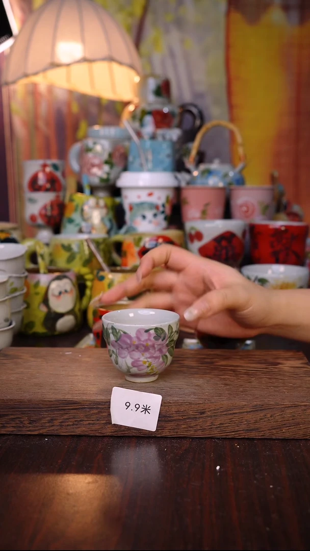 杯子陶泥垚手作 景德镇手工手绘陶瓷器物