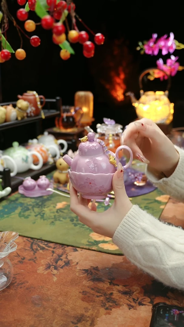 【闪购商品】紫色南瓜壶+滴流+主人杯