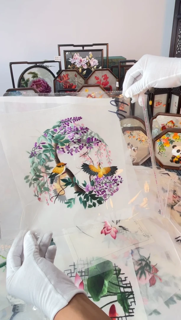 织绣纯手工苏绣双面绣苏绣64