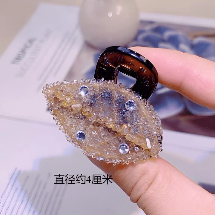 新款发夹气质轻奢时尚百搭发卡简约重工韩版小抓夹