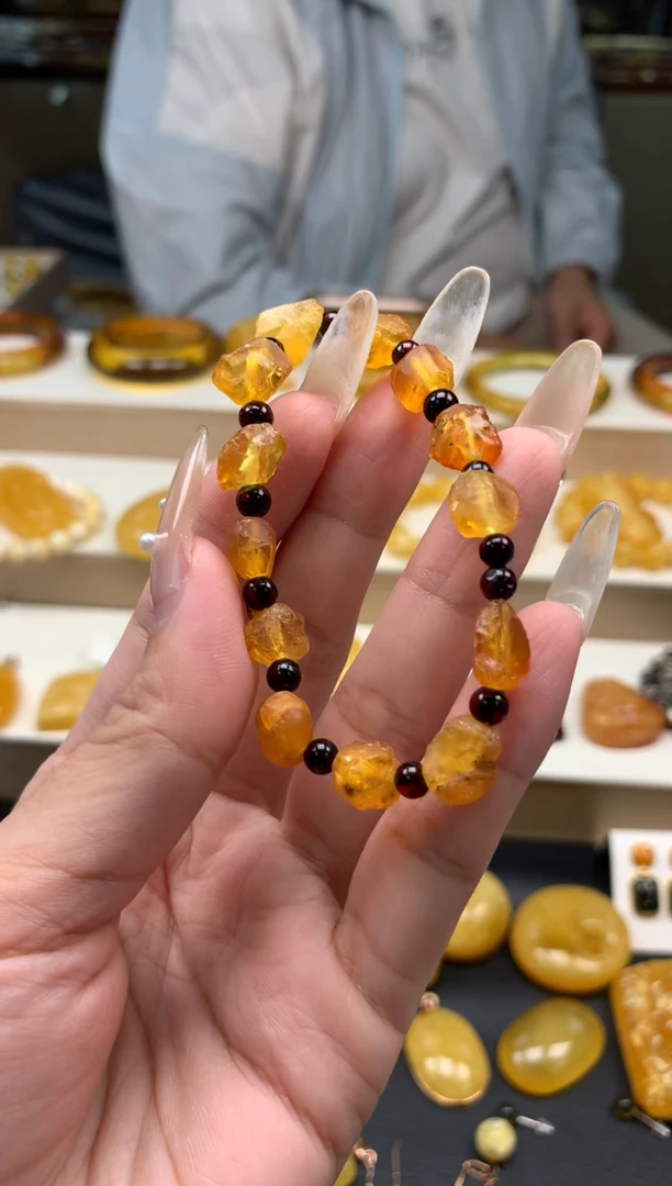 琥珀项链未镶嵌琥珀蜜蜡