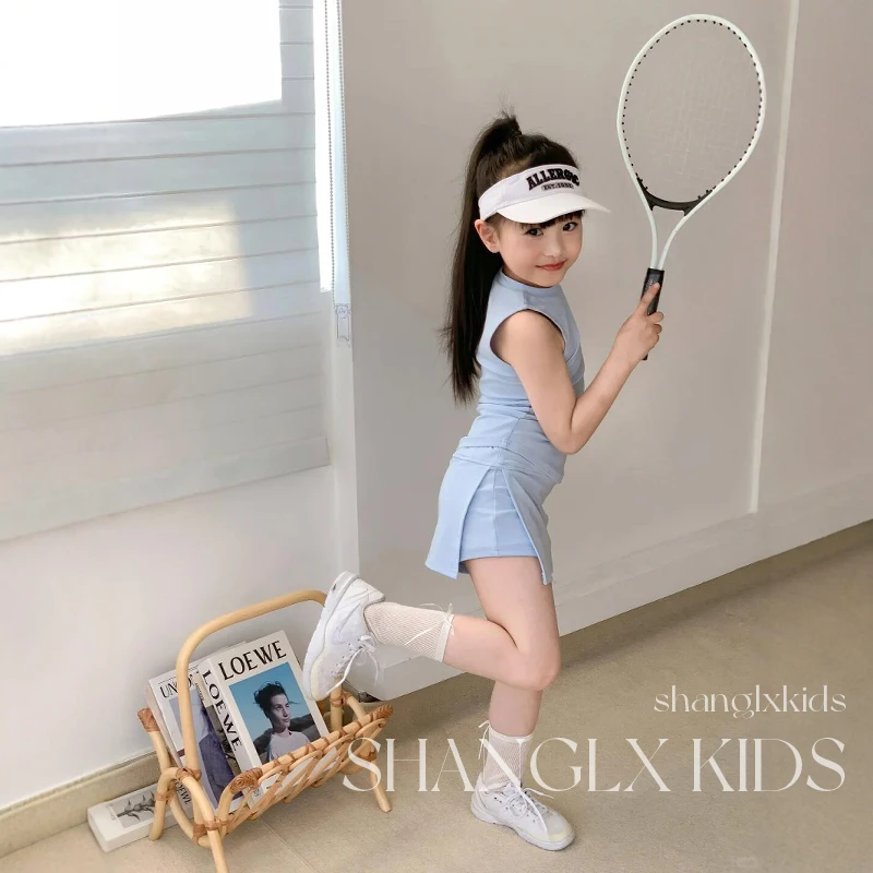 巨好看的女童套装运动服网球服套装2025新款儿童女大童时髦夏季潮