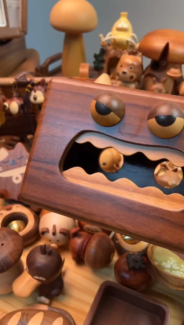 木小怪兽纸巾盒（微瑕 磕碰）