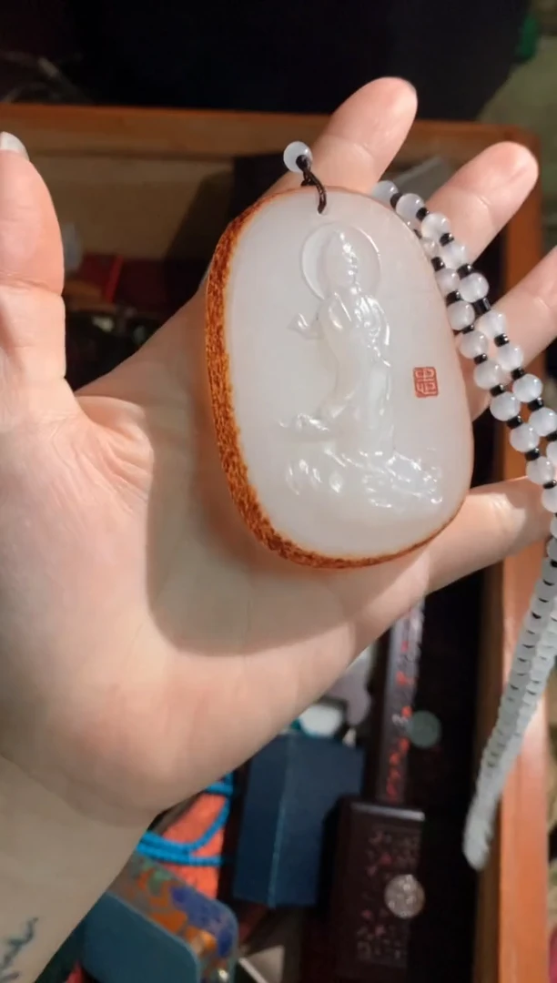 颈饰未镶嵌和田玉（子料）永玉阁精品专属摆件