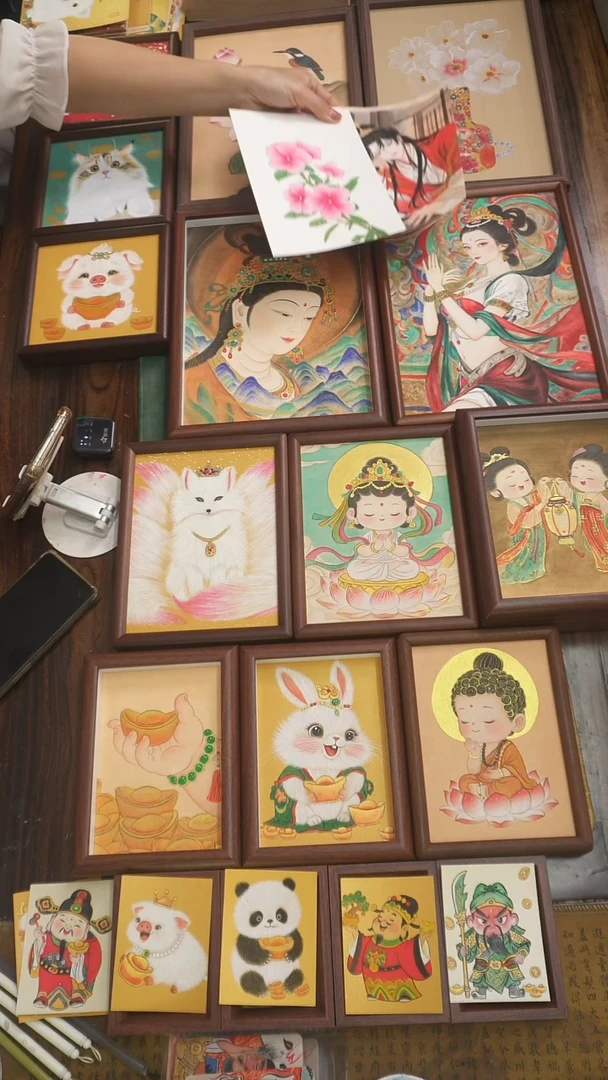 国画迷你动物小卡套装1111113