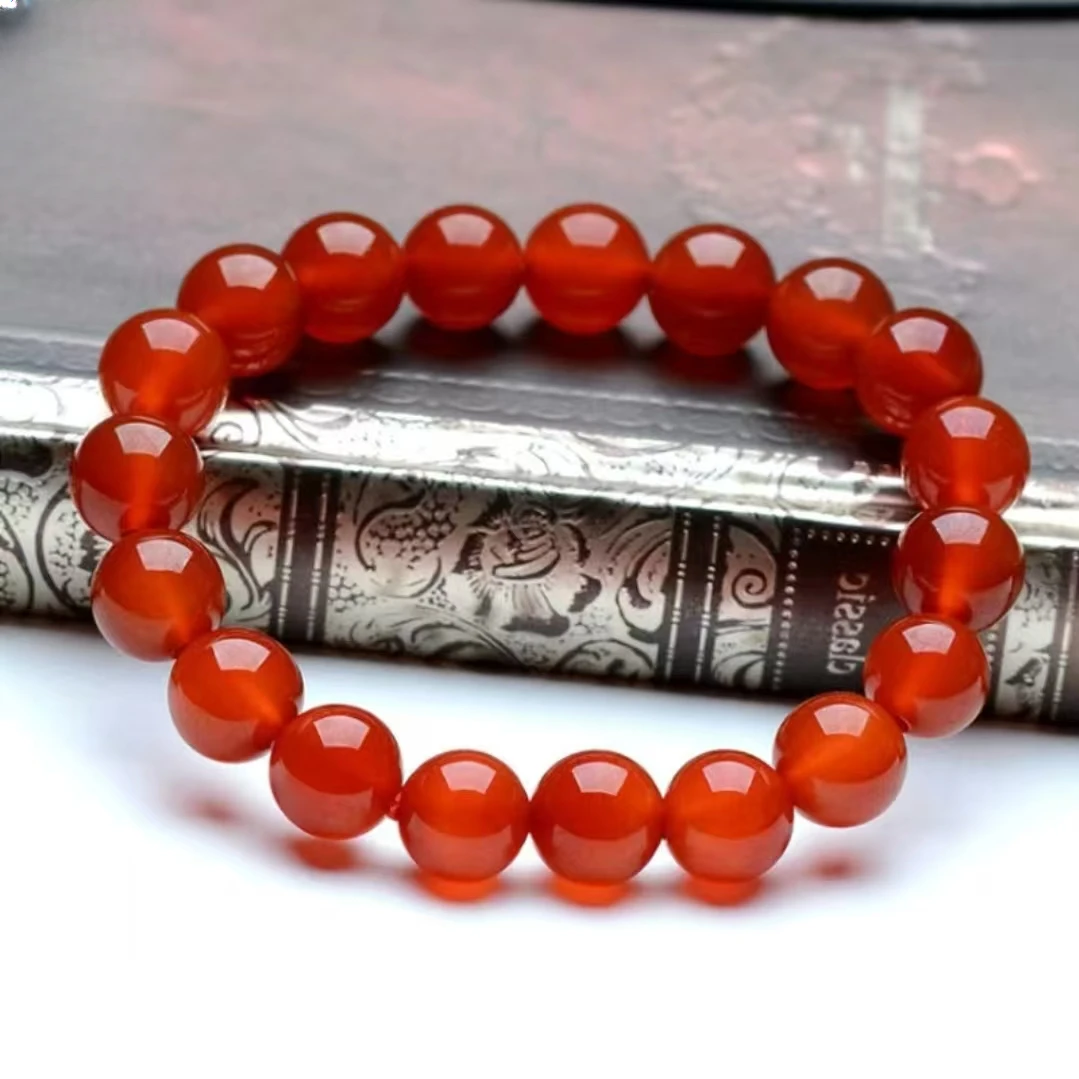 时尚简约红玛瑙手串6mm玛瑙手串(多样性发货）