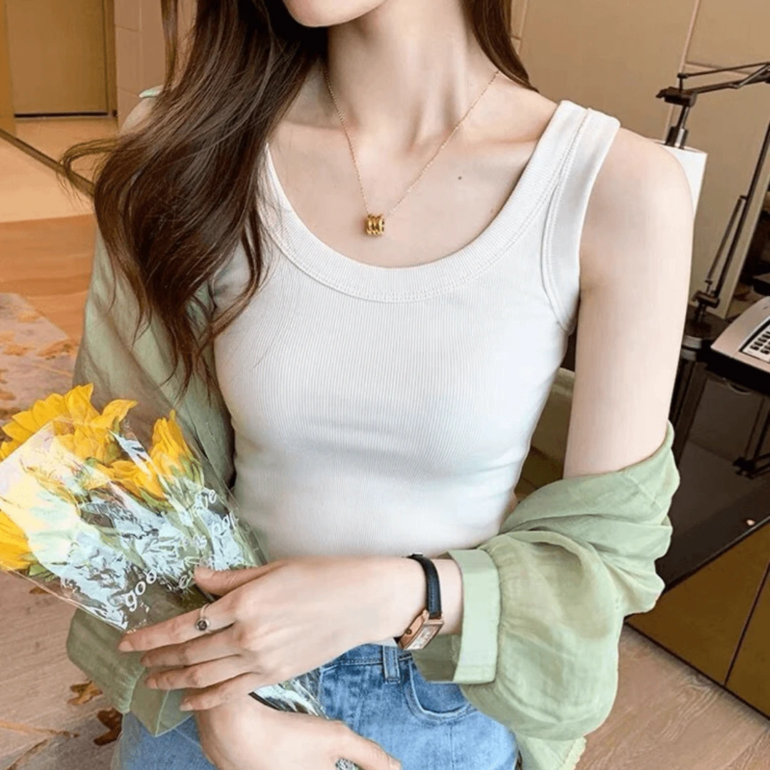 百搭防走光无袖薄款内搭打底吊带背心女夏季弹力修身显瘦外穿韩版