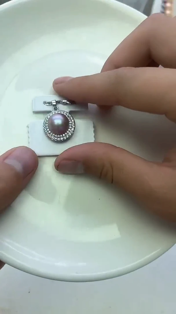 未镶嵌吊坠淡水珍珠紫色系吊坠