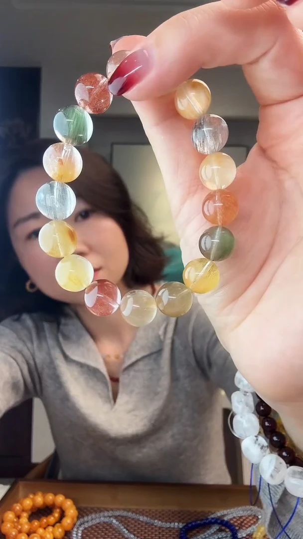 未镶嵌手串水晶冰透拉丝兔毛