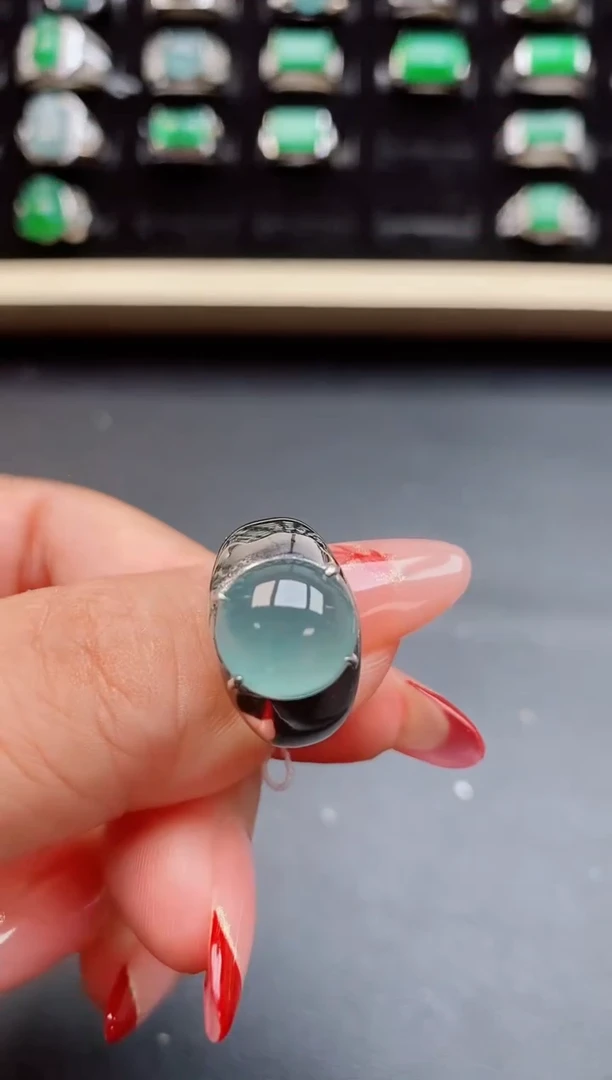 【闪购商品】翡翠戒指银S925镶嵌50805