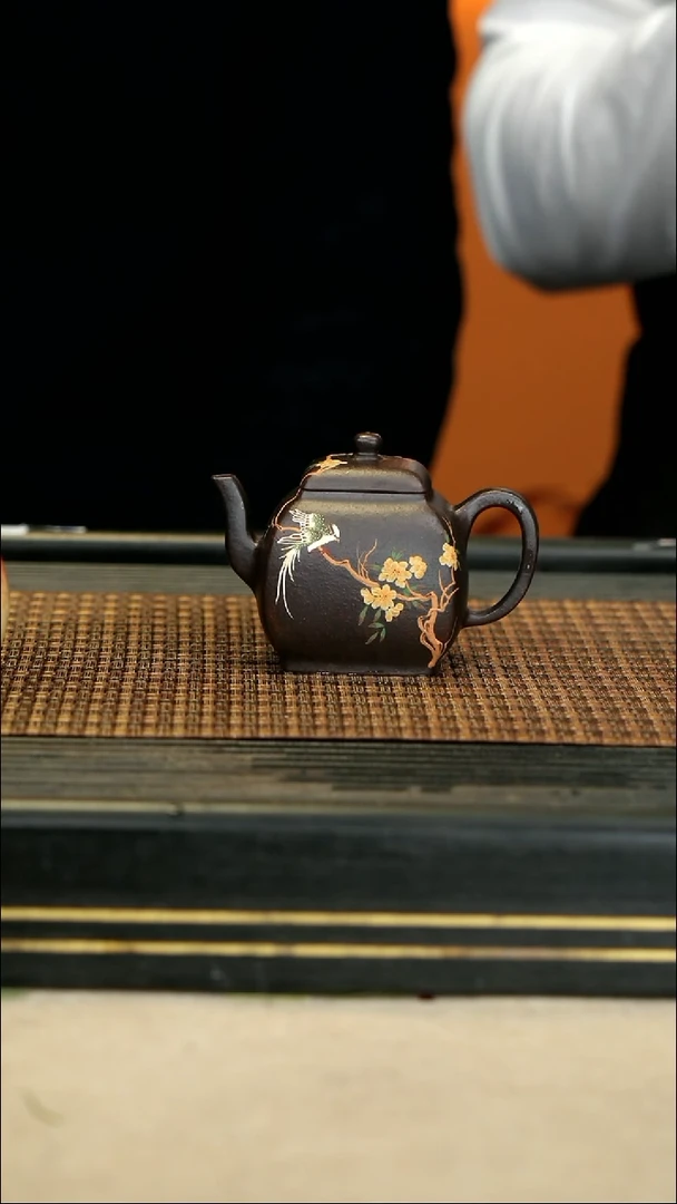 【闪购商品】紫砂茶壶JXT58铁血红砂 鸣远小四方