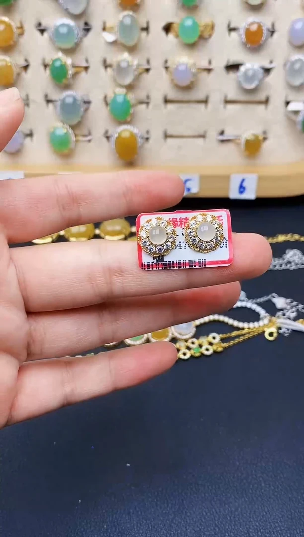 银S925镶嵌戒指翡翠5234