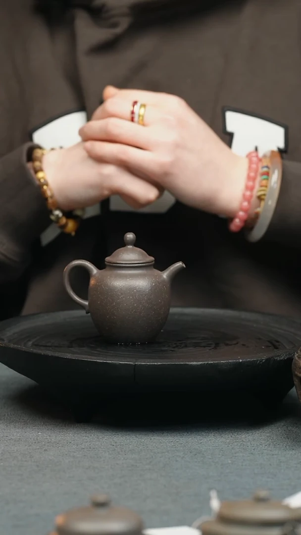 【闪购商品】紫砂茶壶五堂 草阁莲子-手工炼泥