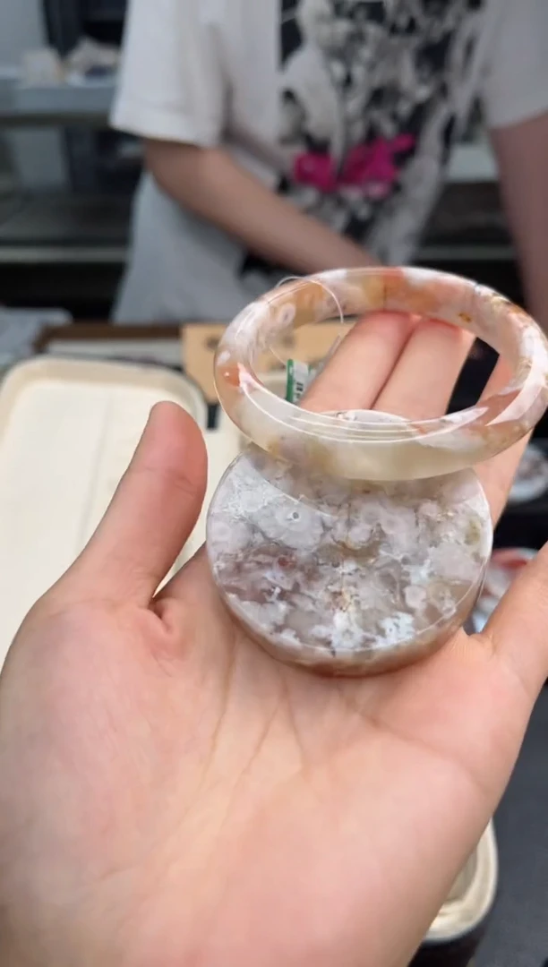 石英质玉手镯未镶嵌56圈口（赠送镯心）3863735