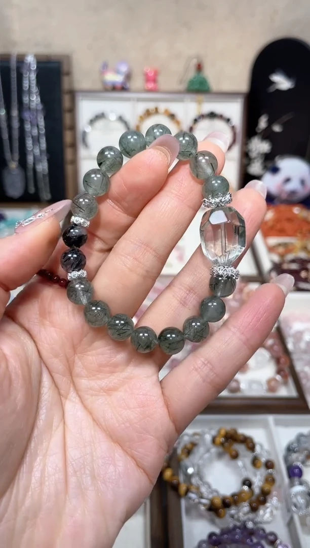 【闪购商品】发晶手串合金绿发晶 黑发晶 设计款手串