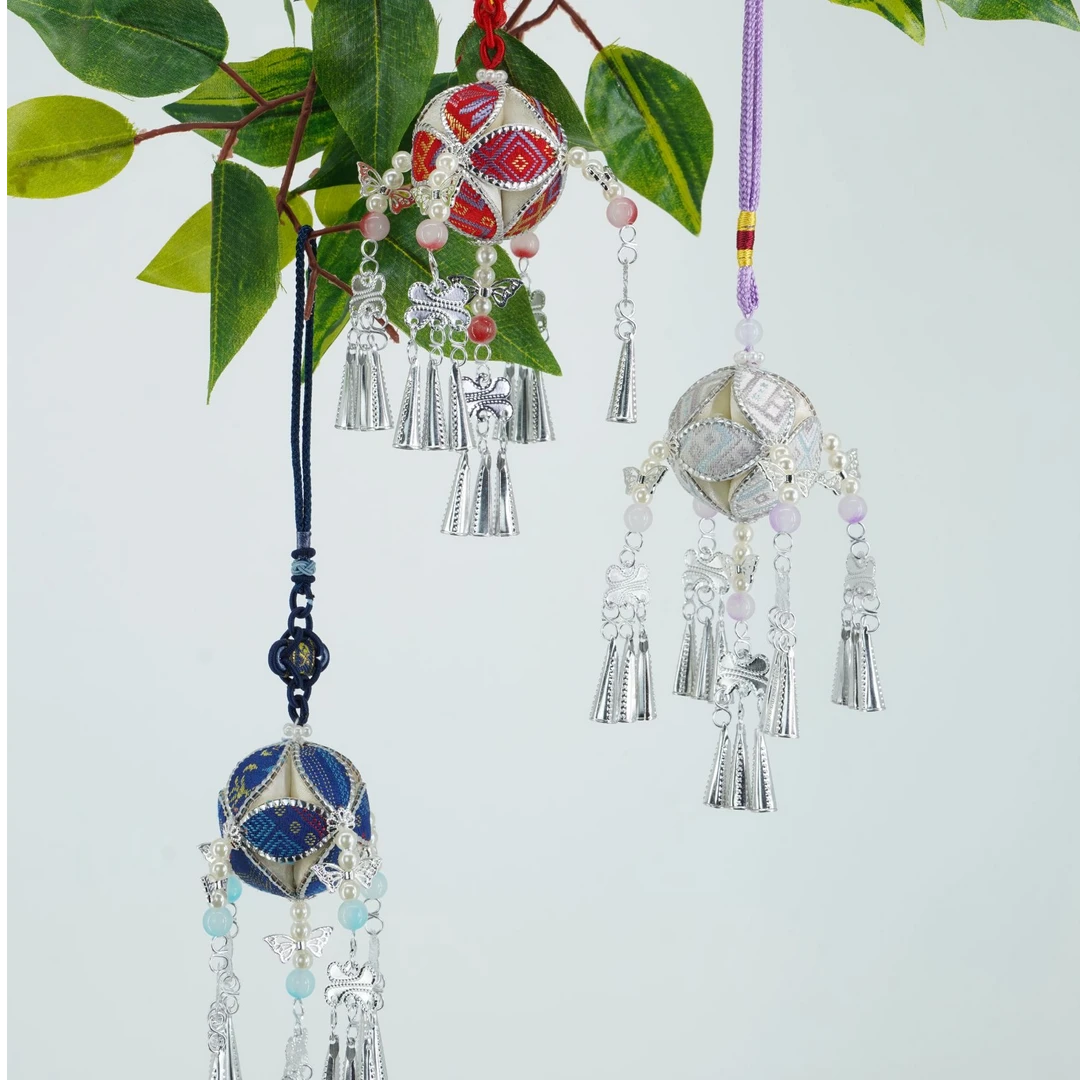 【靖西融合甄选】 广西靖西 纯手工 4cm风铃绣球挂件